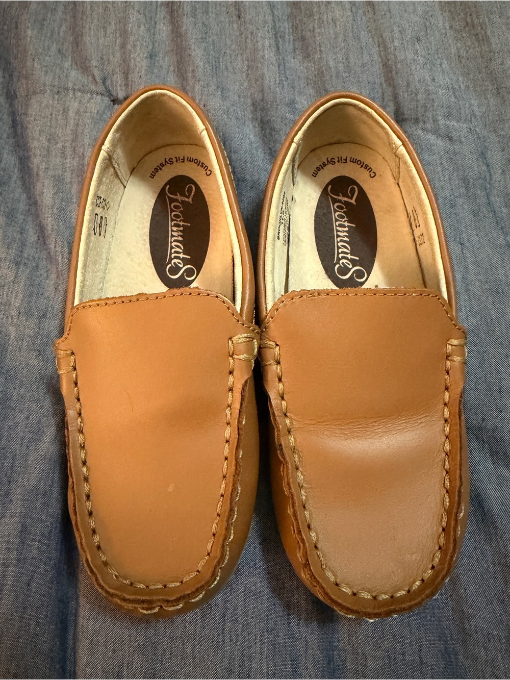 Footmates Boy’s Tan Leather Slip-On Loafers